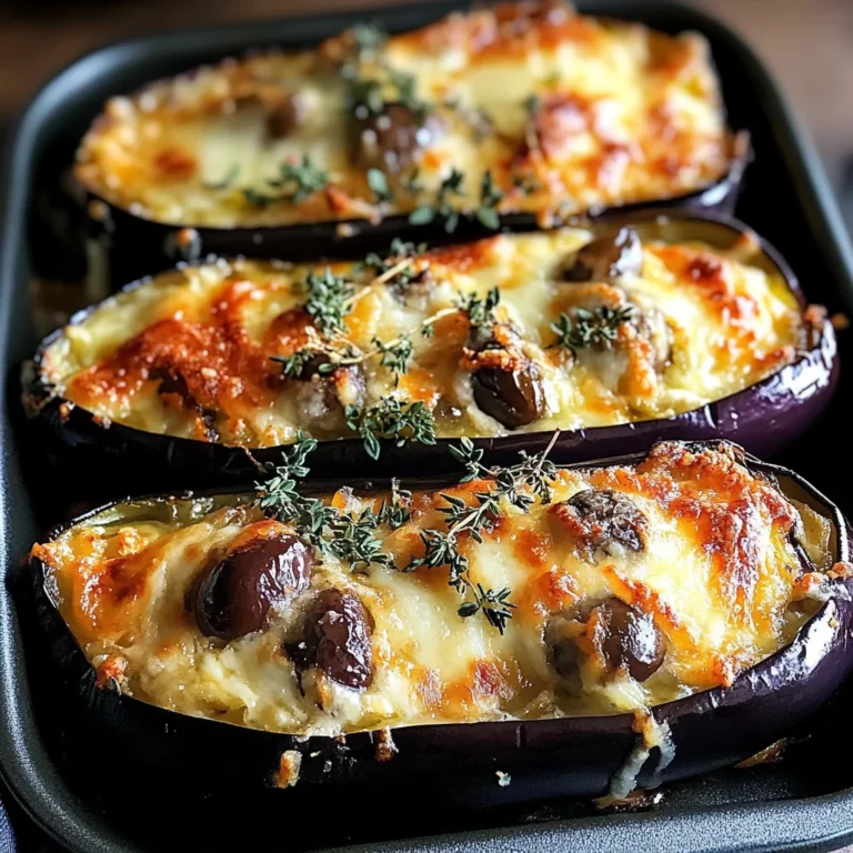 Aubergines gratinées mozzarella olives