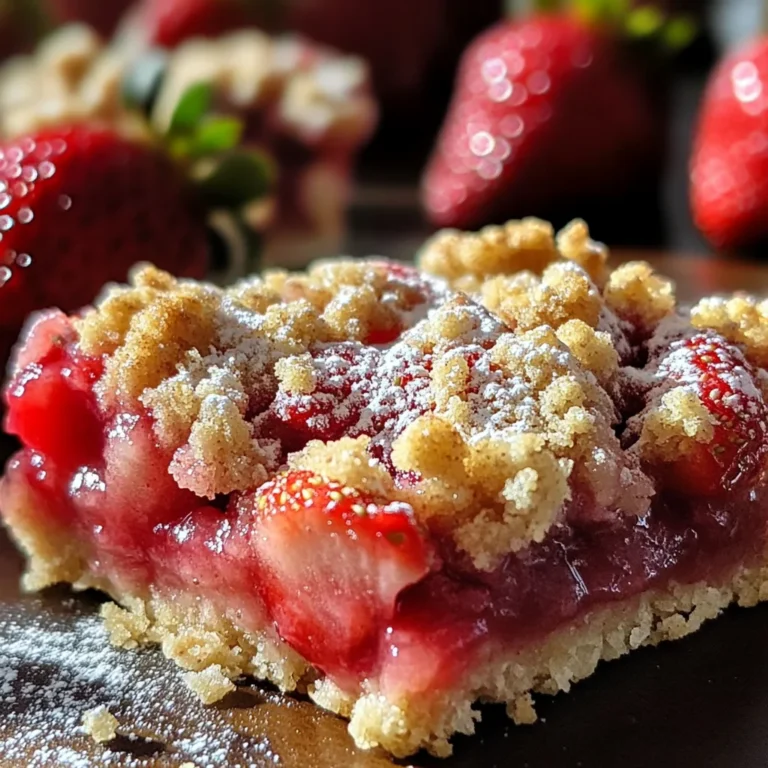 Carrés aux fraises gourmands