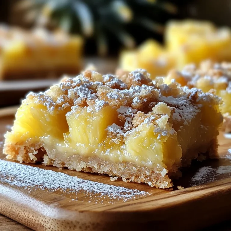 Carrés d'ananas croustillants