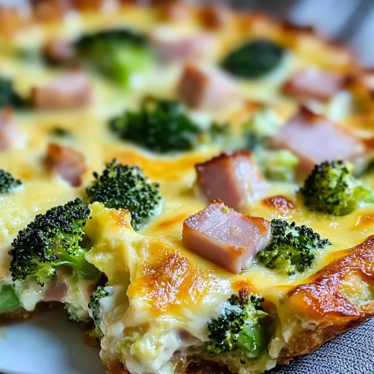 Clafoutis salé brocoli jambon de poulet