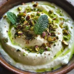 Crème de feta à la menthe et pistache