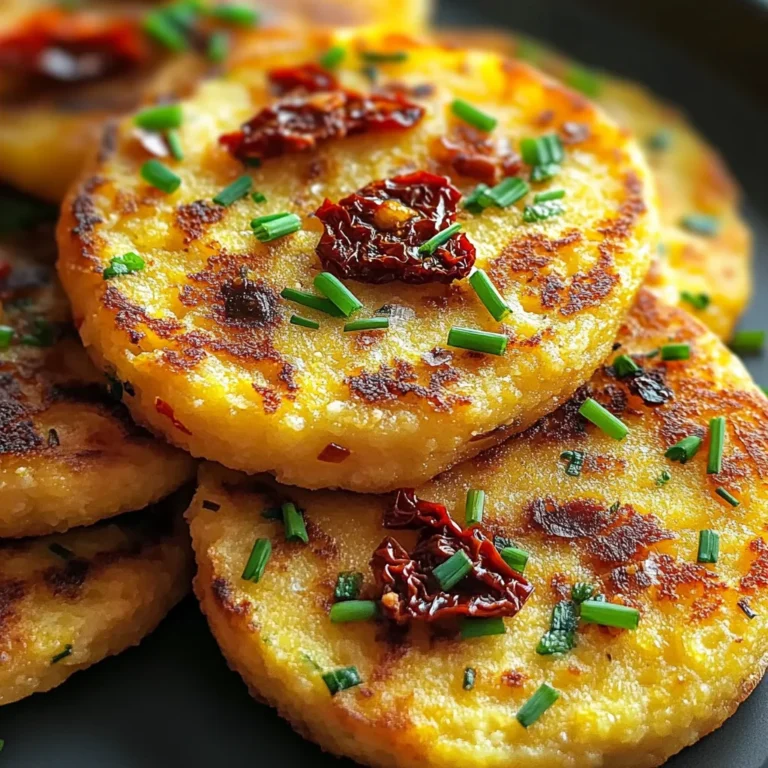 Galettes de Polenta aux Tomates Séchées