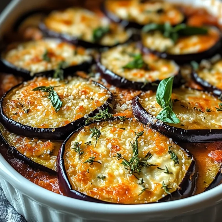 Gratin d’aubergines savoureux