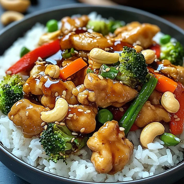 Poulet aux noix de cajou savoureux