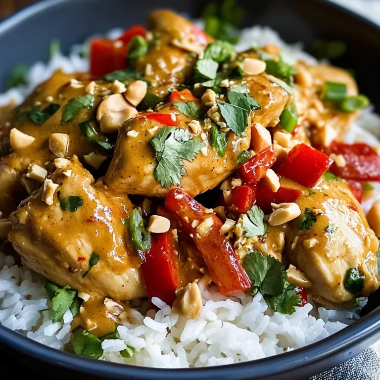 Poulet thaï sauce cacahuète