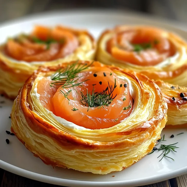Roulés feuilletés saumon fromage