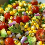 Salade de maïs et avocat