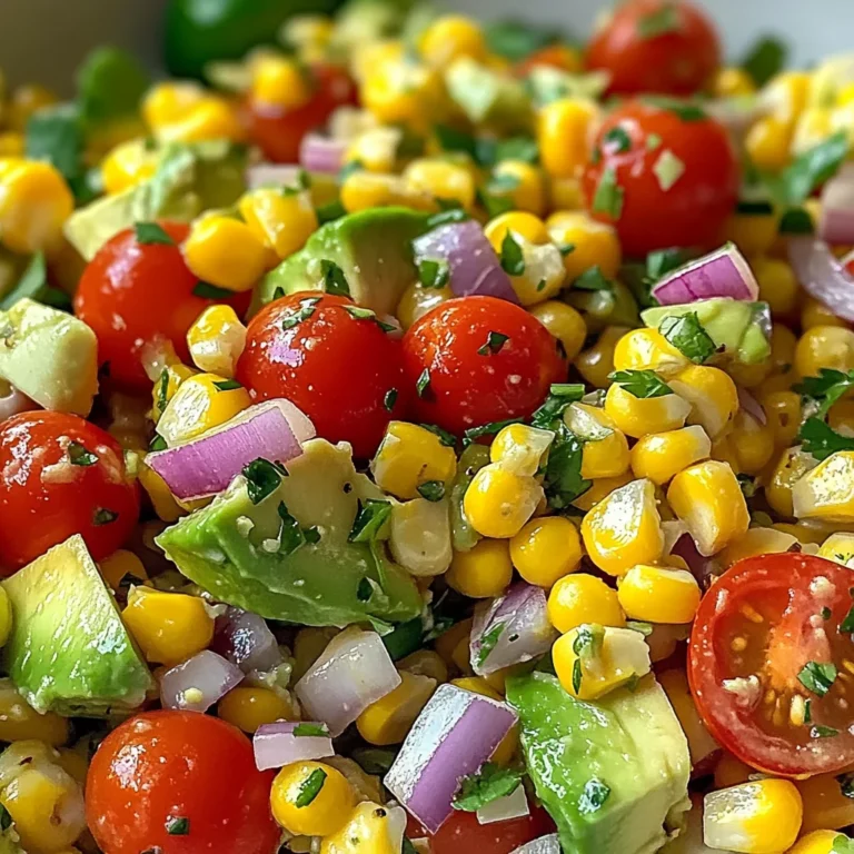 Salade de maïs et avocat