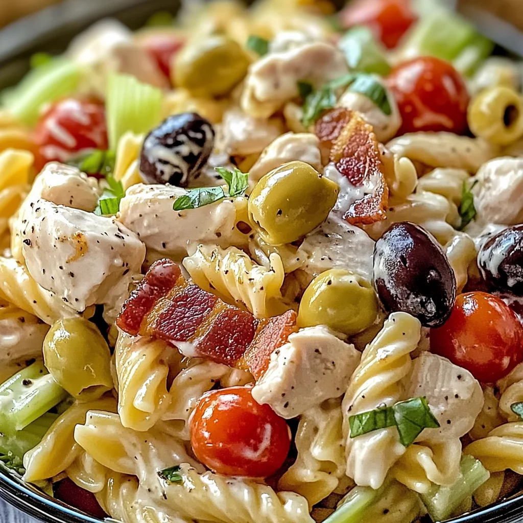 Salade de poulet et pâtes
