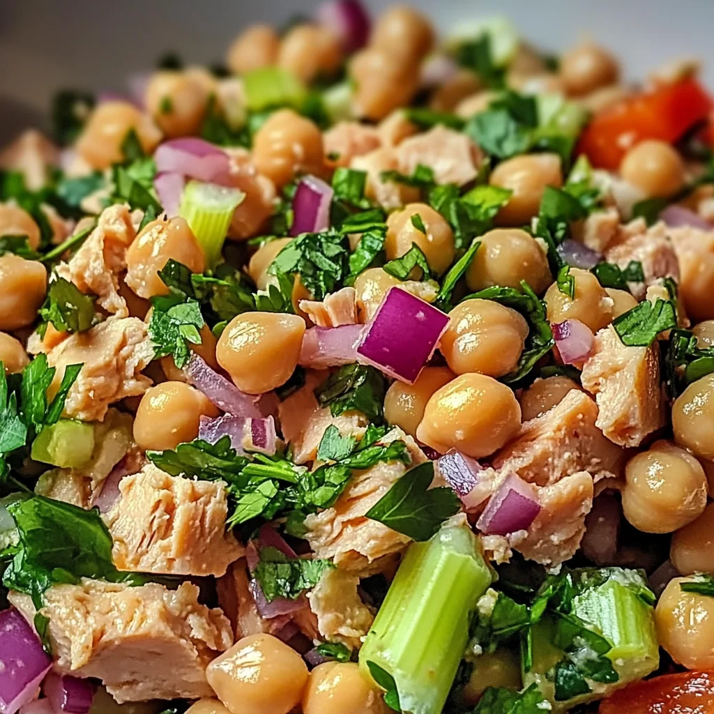 Salade rapide pois chiches thon
