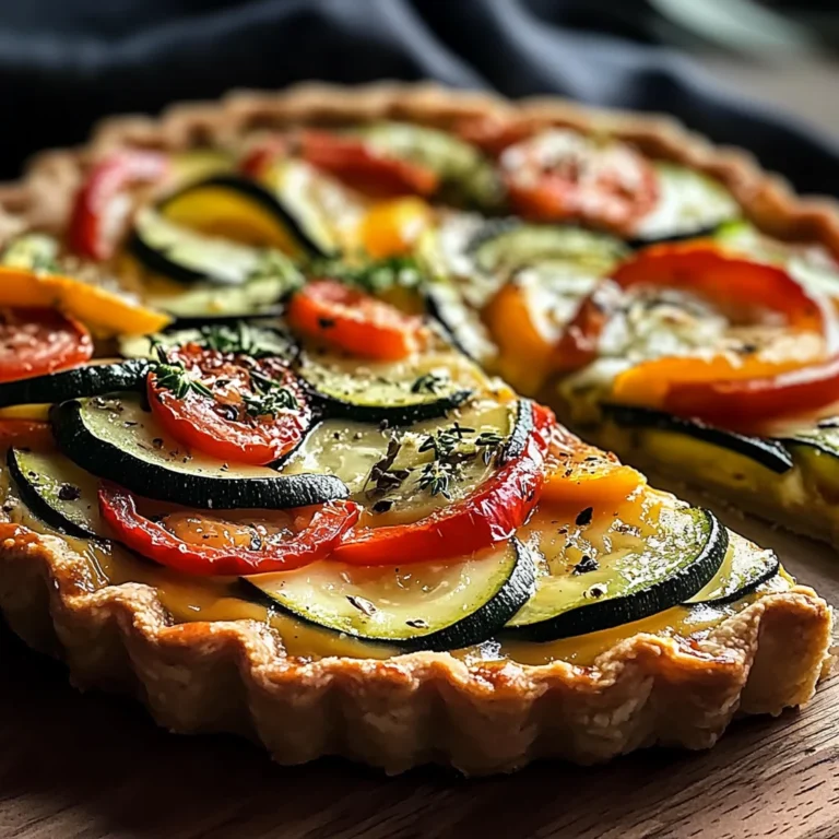 Tarte aux légumes colorés