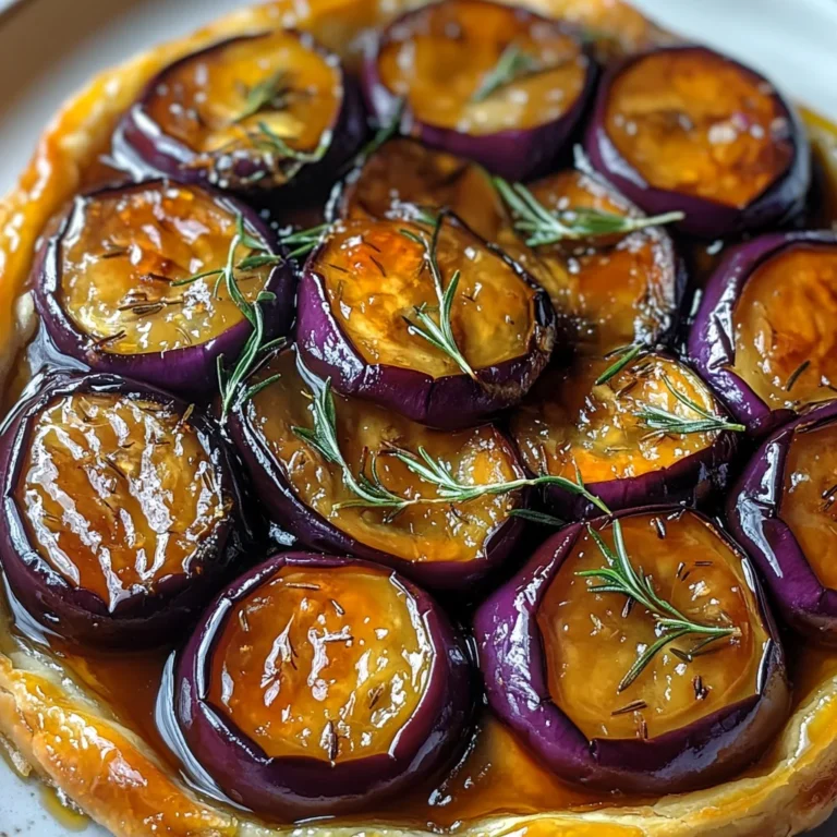 Tarte tatin aux aubergines