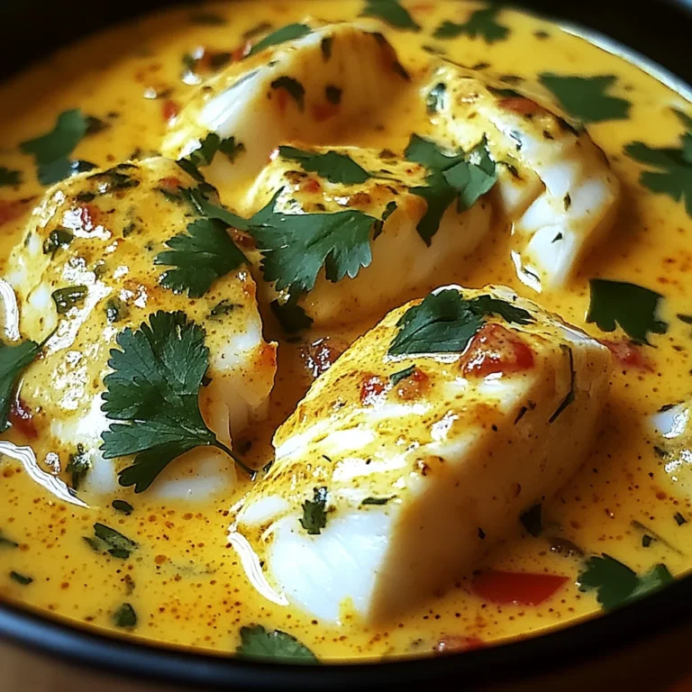 Curry de Poisson Blanc au Lait de Coco