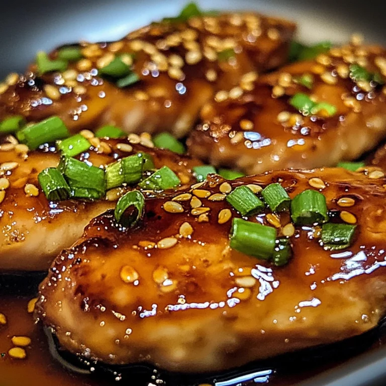 Escalopes de Poulet Caramélisées à l'Ail, Miel et Sauce 