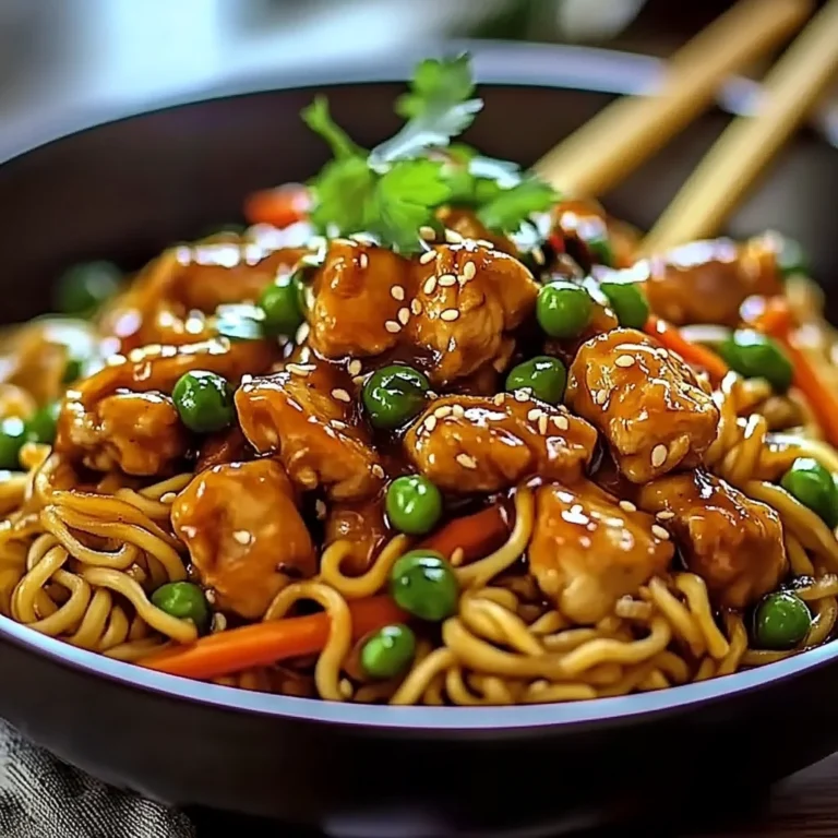 Nouilles Sautées au Poulet Caramélisé