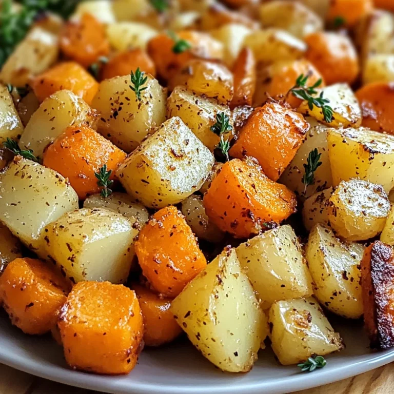 Oignons, Carottes et Pommes de Terre Rôtis au Four