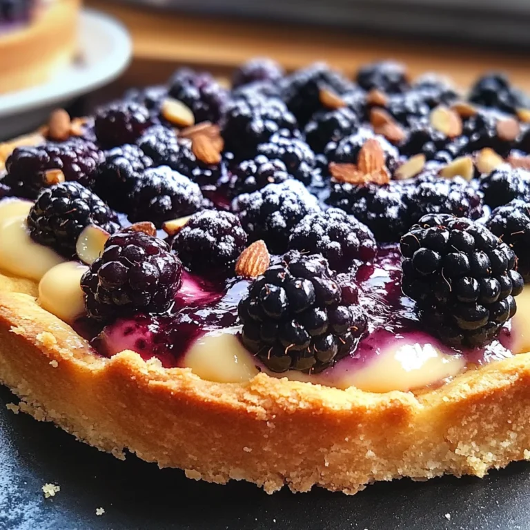Tarte briochée aux mûres et à la crème d'amandes
