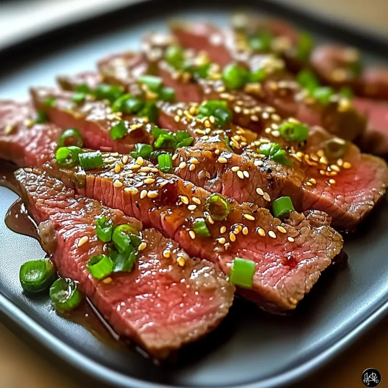 Tataki de Bœuf Mariné aux Saveurs Asiatiques : Une Explosion de Goûts !