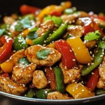 Wok de Poulet aux Poivrons