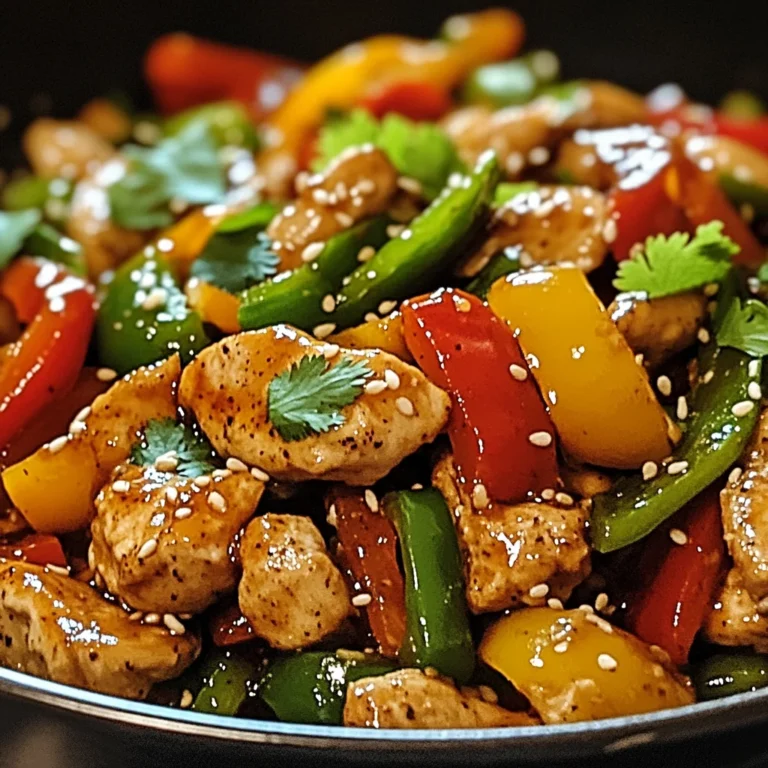 Wok de Poulet aux Poivrons
